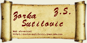 Zorka Šutilović vizit kartica